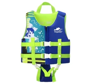 Svømmevest til børn i blå/grøn