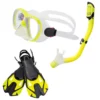 Snorkelsæt til børn - dykkersæt gul
