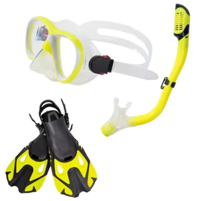 Snorkelsæt til børn - dykkersæt gul